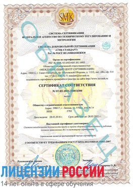 Образец сертификата соответствия Горно-Алтайск Сертификат OHSAS 18001